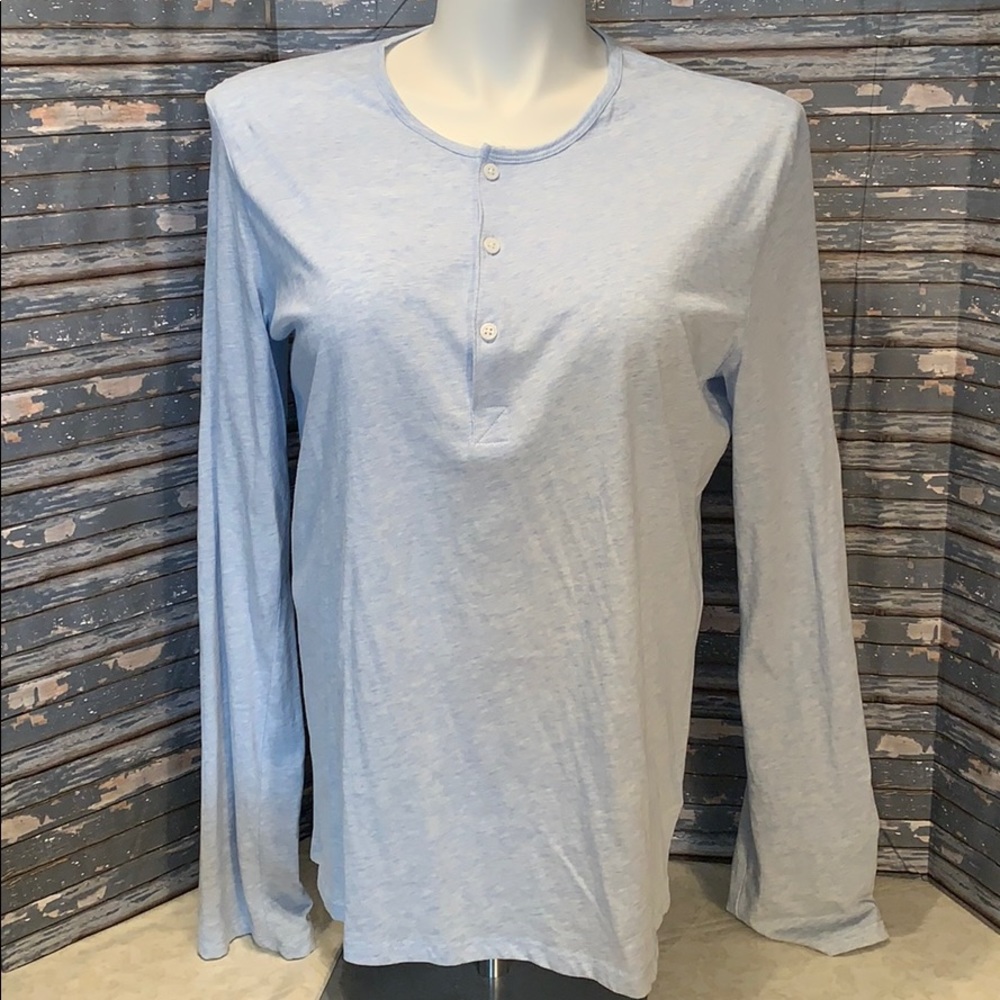 H&M light blue long sleeve Henley tee.